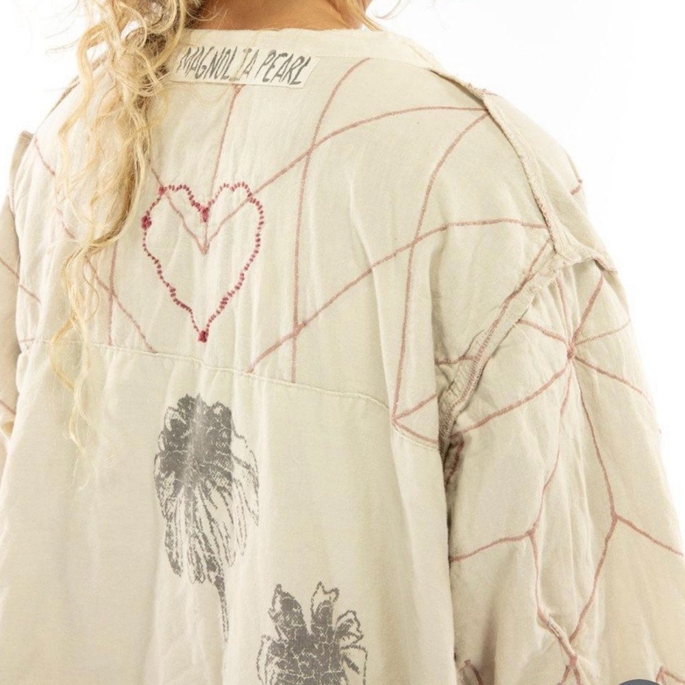 Magnolia Pearl O’Leary Quilt-work Reversible Patchwork Heart Duster - Picture 12 of 15